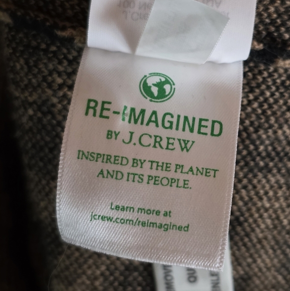 J.Crew Sophie Open Front Leopard Print Knit Blazer Cardigan Jacket Merino Wool S - Picture 9 of 9